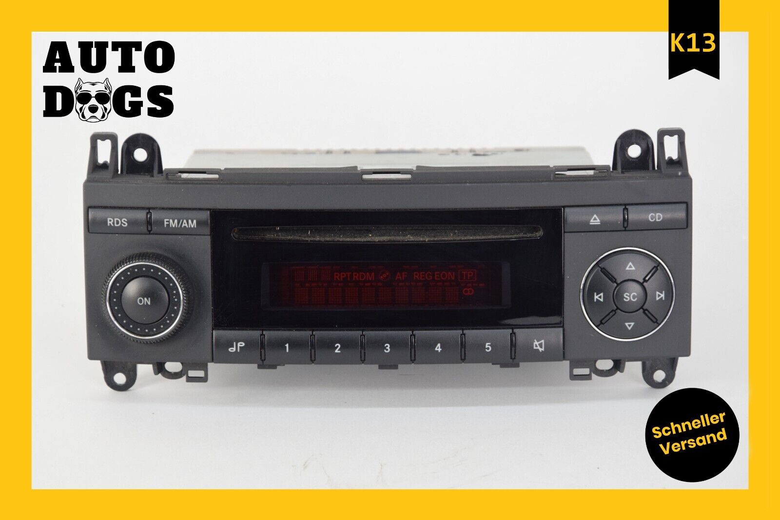 W169 A-Klasse Autoradio Radio CD Player Audio 5 BE6086 A1698200086  HARMAN/BECKER - AUTODOGS