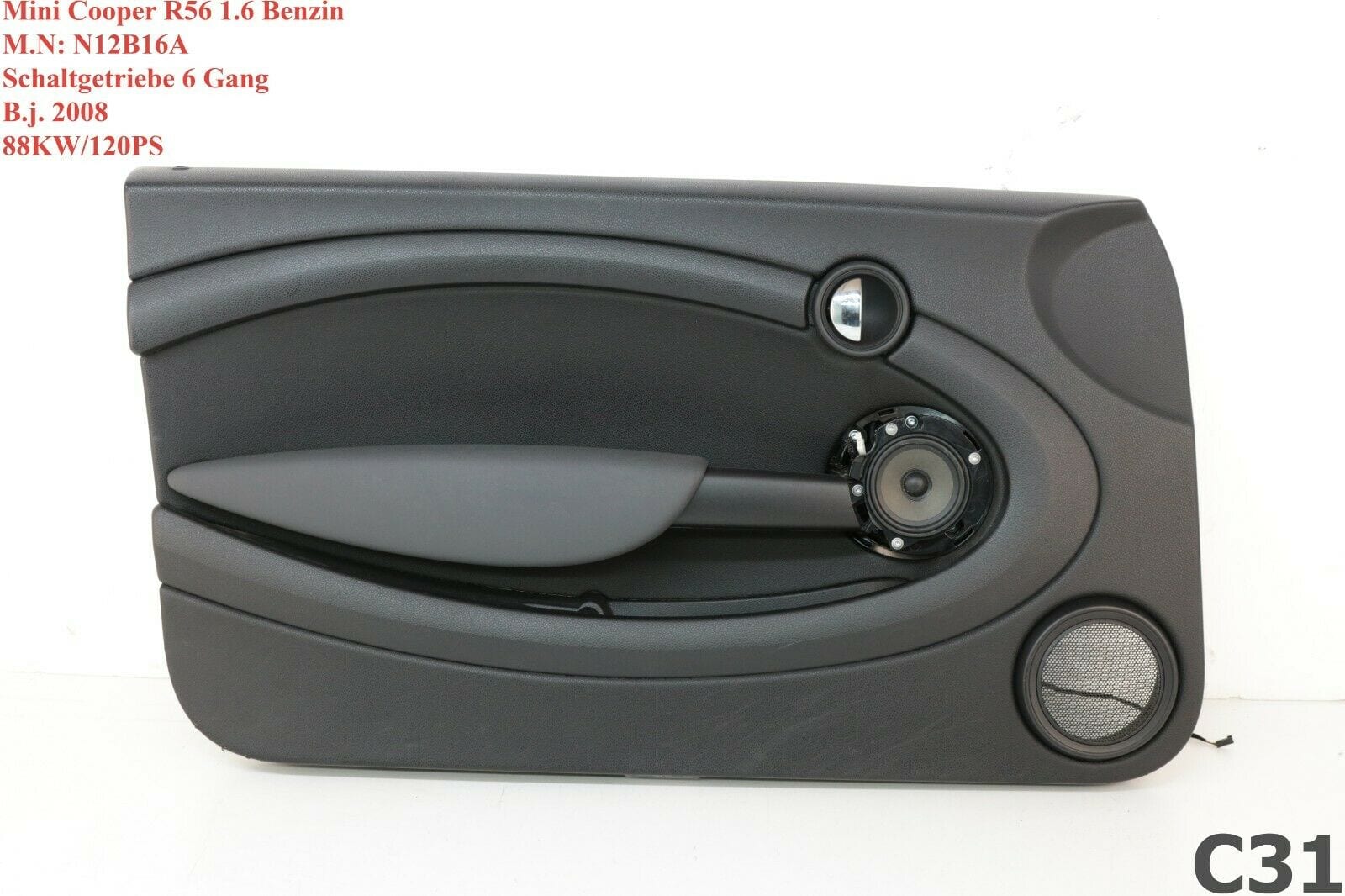 2 Stück abs schwarz Türgriff Abdeckung kompatibel Mini Cooper S