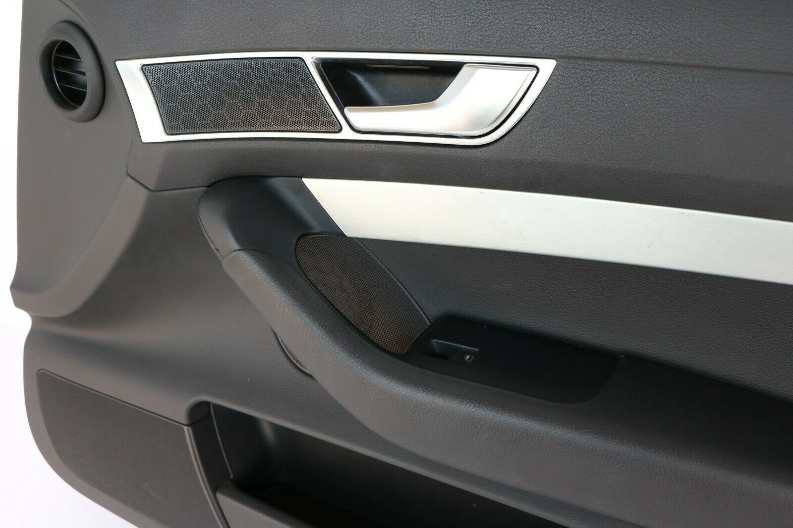 Audi A6 4B Türverkleidung Türpappe Leder Schiefer schwarz/anthrazit hinten  links - Ens Autoteile - F